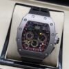 Richard Mille — esfera esqueleto multicolor, caja de acero y correa de caucho negra