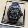 Richard Mille — esfera esqueleto, caja de carbono y correa de caucho azul oscura