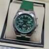 Vacheron Constantin — cronógrafo con esfera verde y correa de caucho verde