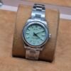 Rolex — esfera verde menta y brazalete de acero